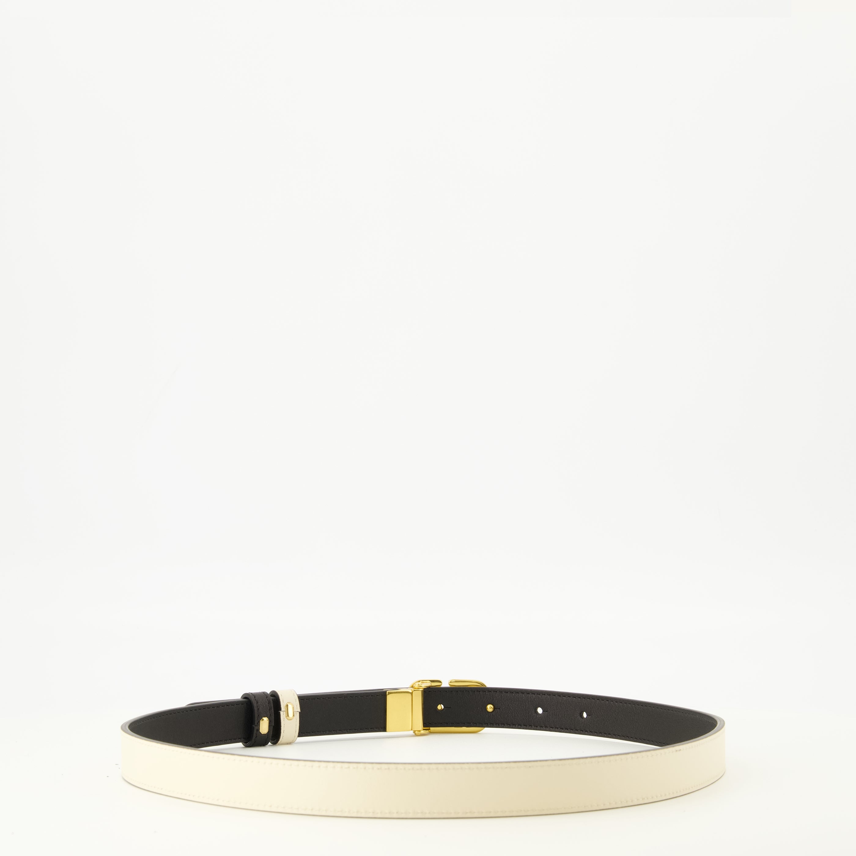 Ceintures Cintura VLogo Reversibile in Bianco e Nero 20 mm Valentino Garavani Blanc Femme