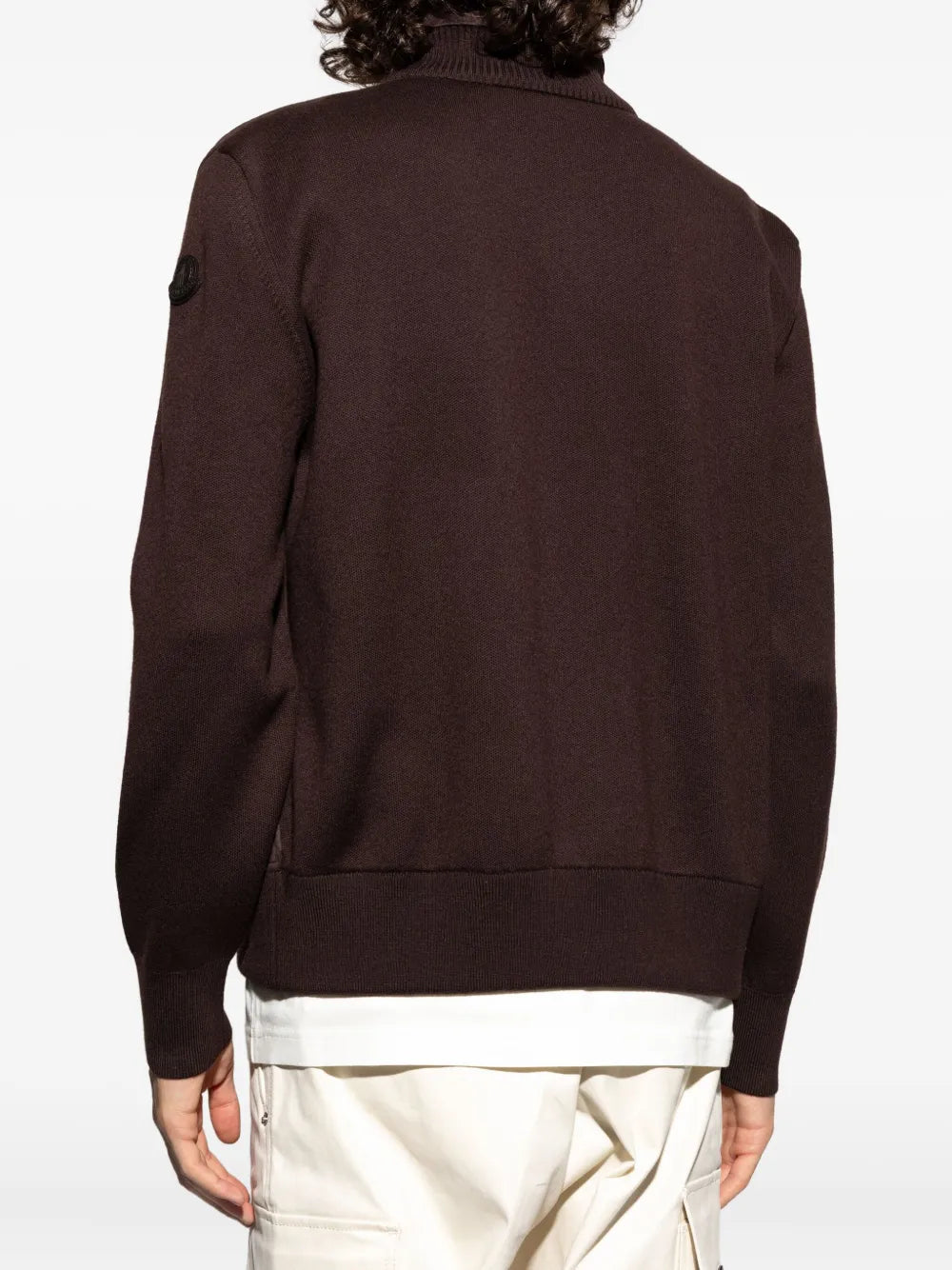 Image de l'article Cardigan en laine et daim de la marque Moncler pour Homme - Saison Automne-Hiver 2025 - Vue détaillée_4