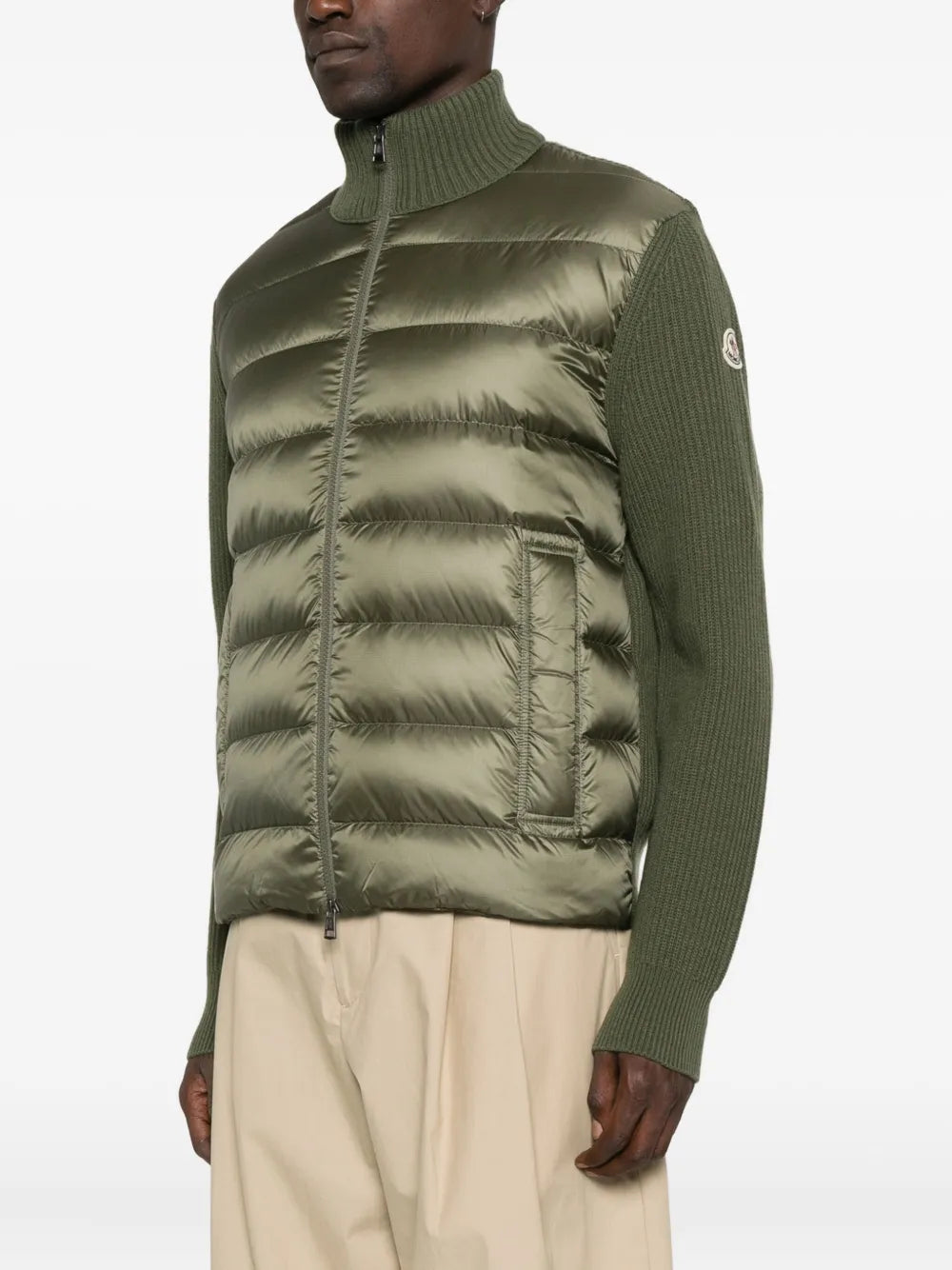 Image de l'article Cardigan bi-matière de la marque Moncler pour Homme - Saison Automne-Hiver 2025 - Vue détaillée_1