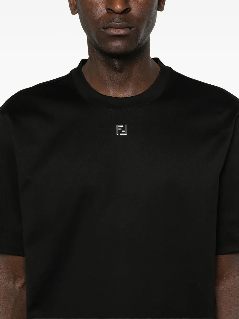 Camisetas Camiseta de algodón Fendi Negro Homme