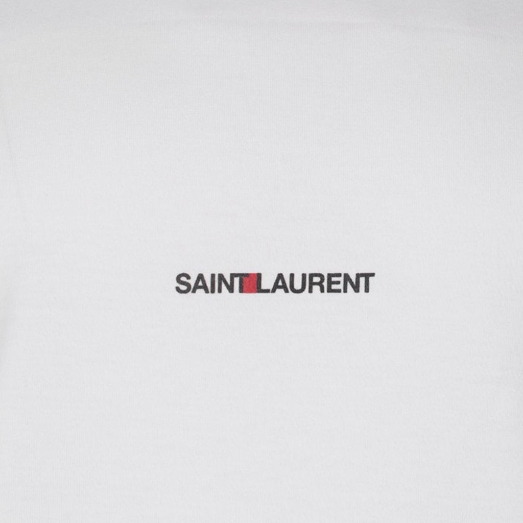 T-shirts T-shirt blanc à logo Saint Laurent Blanc Homme