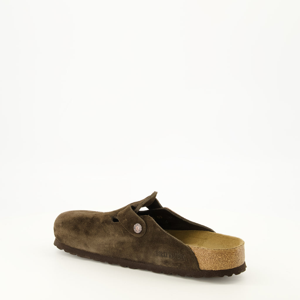 Chaussures ouvertes Mules Boston Marrons Birkenstock Marron Unisexe