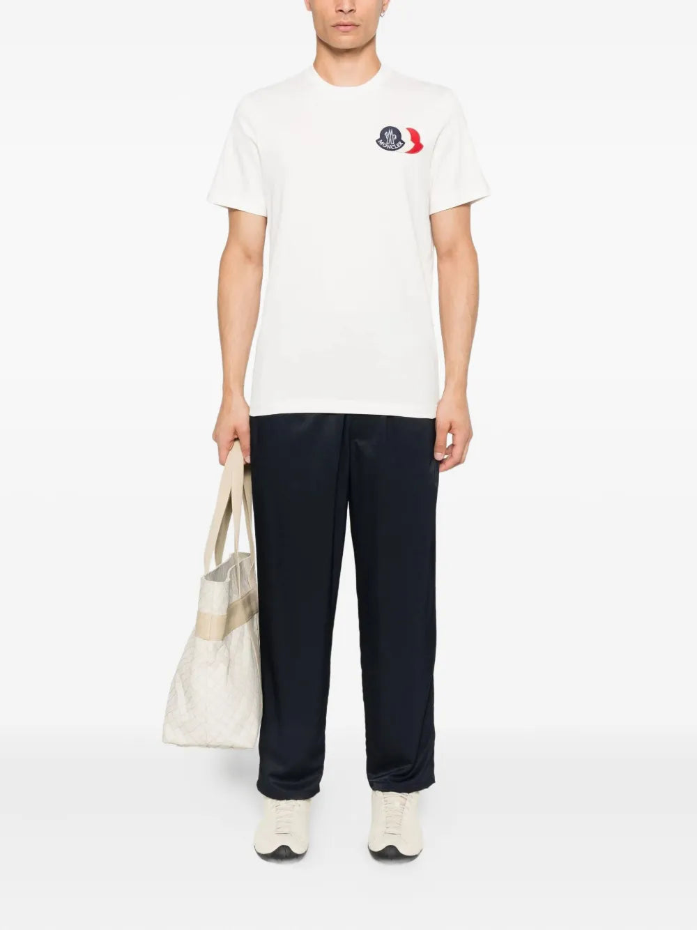 Imagen del artículo Camiseta de logo tricolor de Moncler para Hombre - Temporada Otoño-Invierno 2025 - Vista Trasera