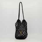 Immagine della borsa in crochet nera del marchio Saint Laurent per Donna - Stagione Autunno-Inverno 2025 - Vista Frontale