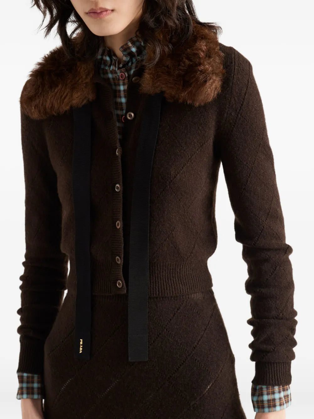Image de l'article Cardigan en cachemire de la marque Prada pour Femme - Saison Automne-Hiver 2025 - Vue détaillée_5