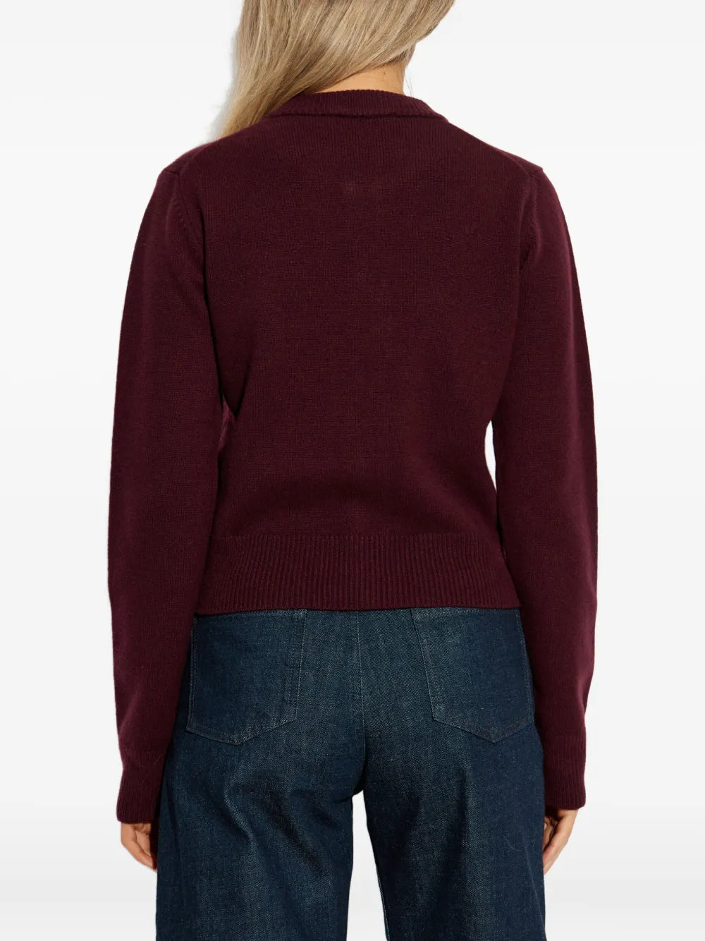 Image de l'article Cardigan AMI de coeur de la marque Ami PARIS pour Femme - Saison Automne-Hiver 2025 - Vue détaillée_4