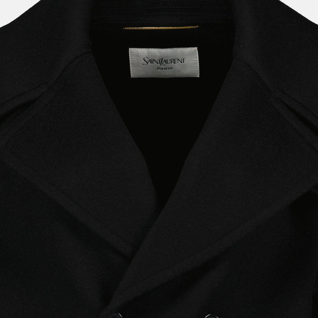 Image de l'article Manteau en laine de la marque Saint Laurent pour Femme - Saison Automne-Hiver 2025 - Vue détaillée_1