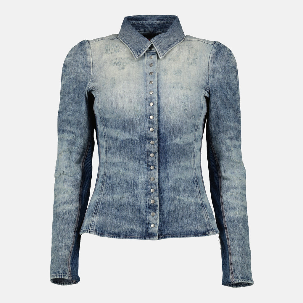 Image de l'article Chemise De-Masly-Fsh en denim de la marque Diesel pour Femme - Saison Automne-Hiver 2025 - Vue de Face