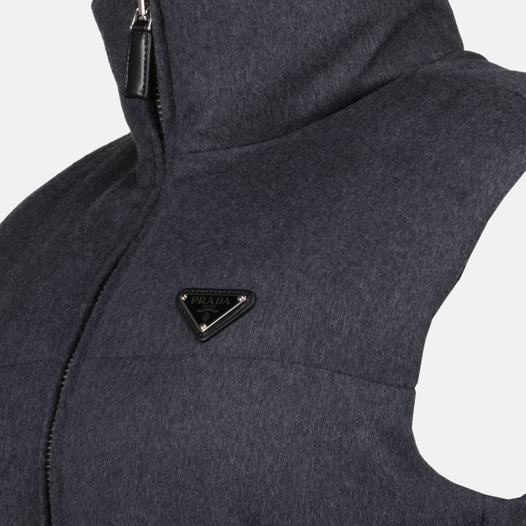 Vestes Doudoune sans manches Prada Gris Femme