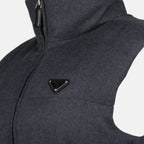 Vestes Doudoune sans manches Prada Gris Femme