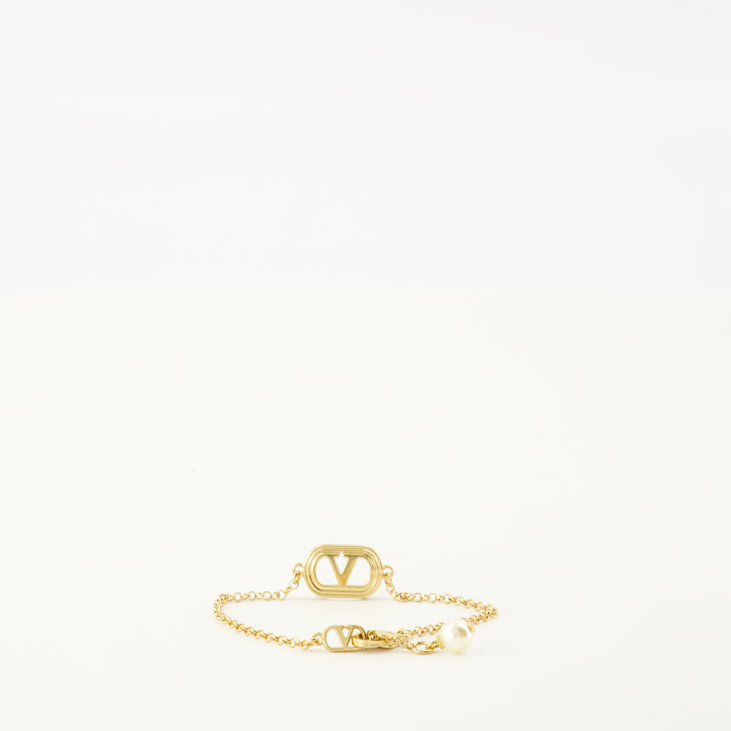 Imagen de la pulsera Vlogo y la perla de la marca Valentino Garavani para Mujer - Temporada Otoño-Invierno 2025 - Vista Trasera