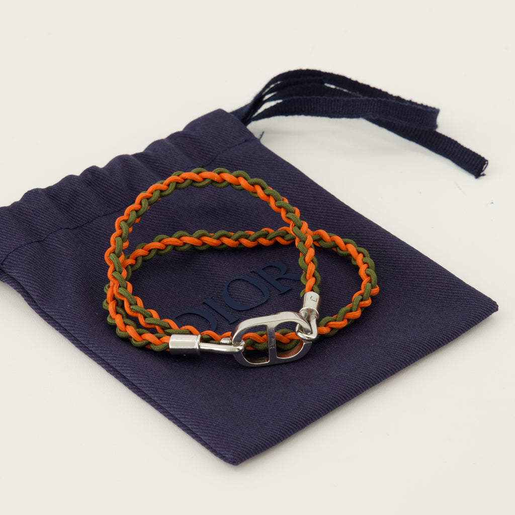 Bijoux Bracelet double tour CD Icon orange Dior Orange Homme
