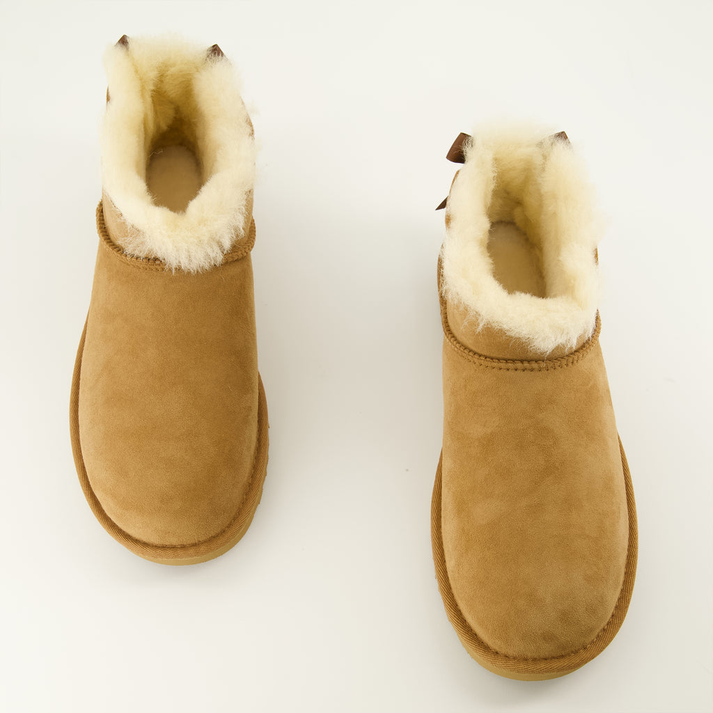 Bottines Stivali Ultra Mini Bailey Bow Marroni Ugg Marron Femme