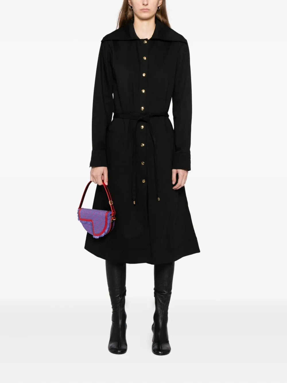 Image de l'article Robe chemise mi-longue de la marque Patou pour Femme - Saison Automne-Hiver 2025 - Vue de Dos