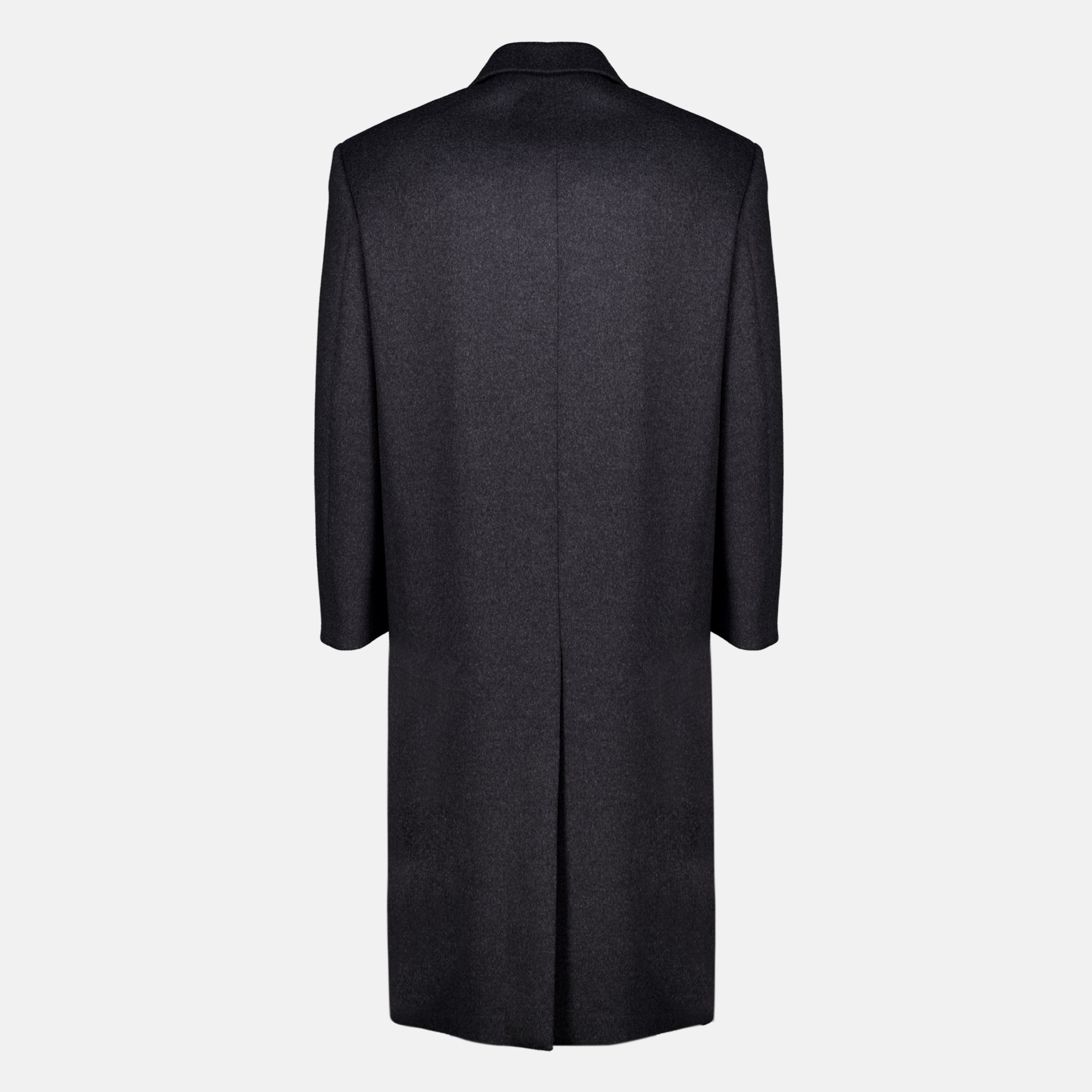 Manteaux Gray Wool Coat Saint Laurent Gris Homme
