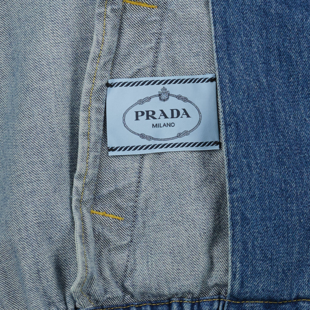 Image of the article Blue denim jacket by Prada for Women - Spring-Summer 2026 - Detailed View_2