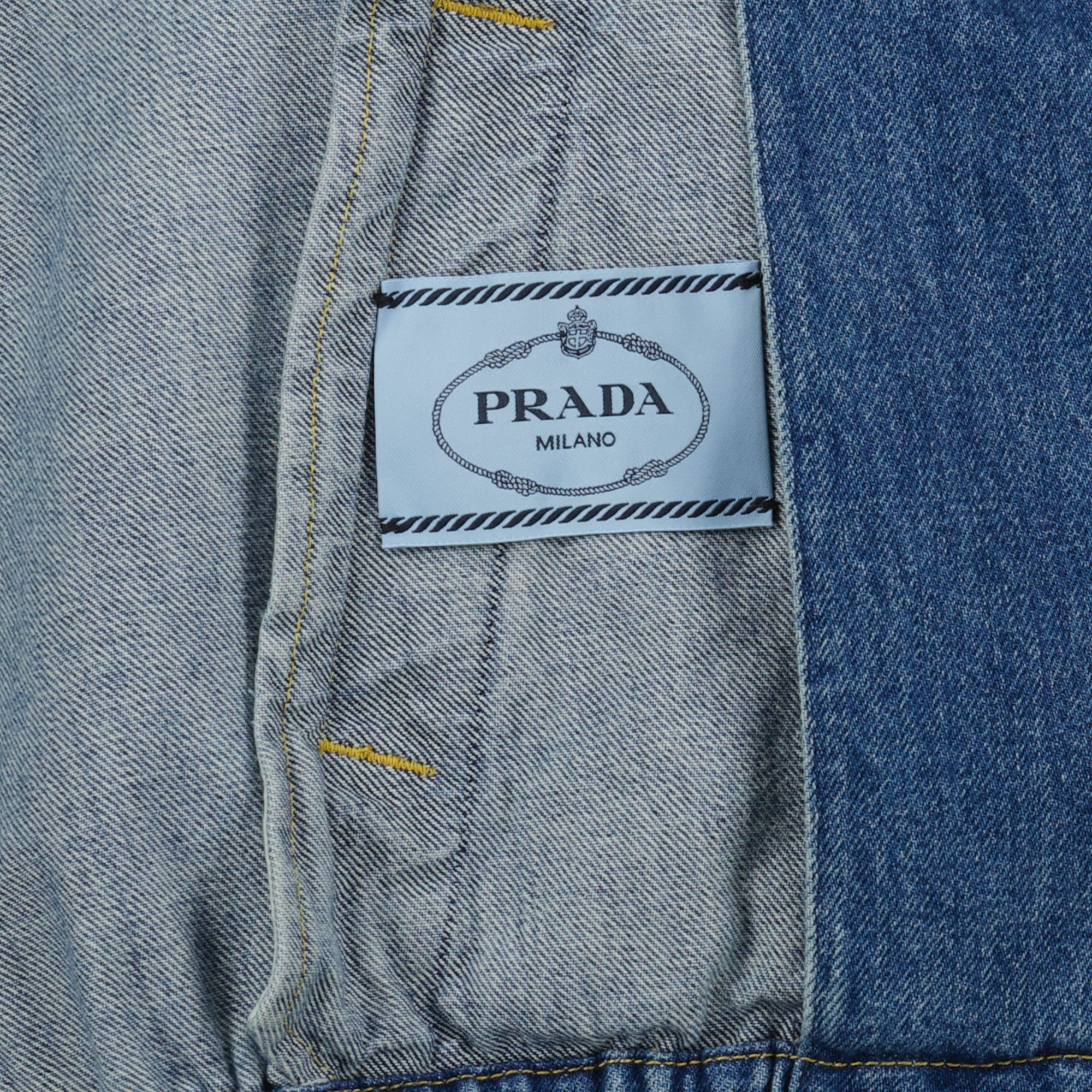 Image de l'article Veste en denim bleu de la marque Prada pour Femme - Saison Printemps-Été 2026 - Vue détaillée_2