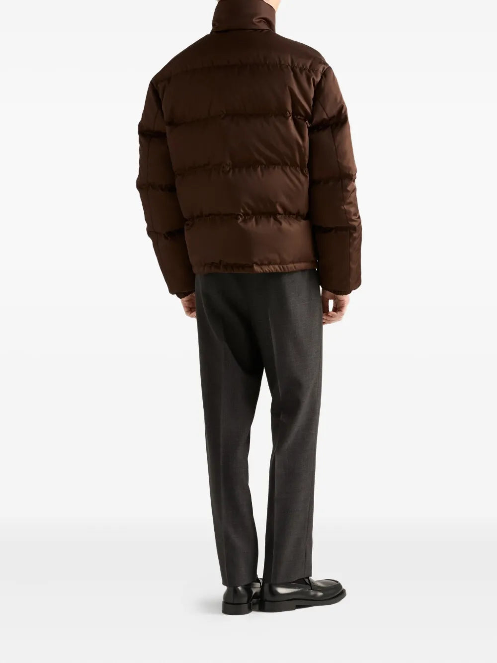 Image of the Prada Men's Nylon Puffer Jacket - Autumn-Winter 2025 - Detailed View_1