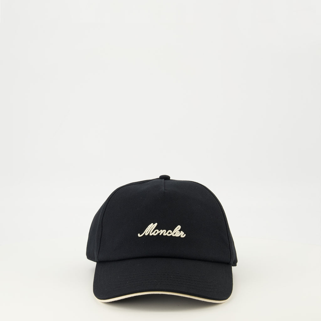 Image de l'article Casquette à logo noir de la marque Moncler pour Homme - Saison Printemps-Été 2026 - Vue de Face