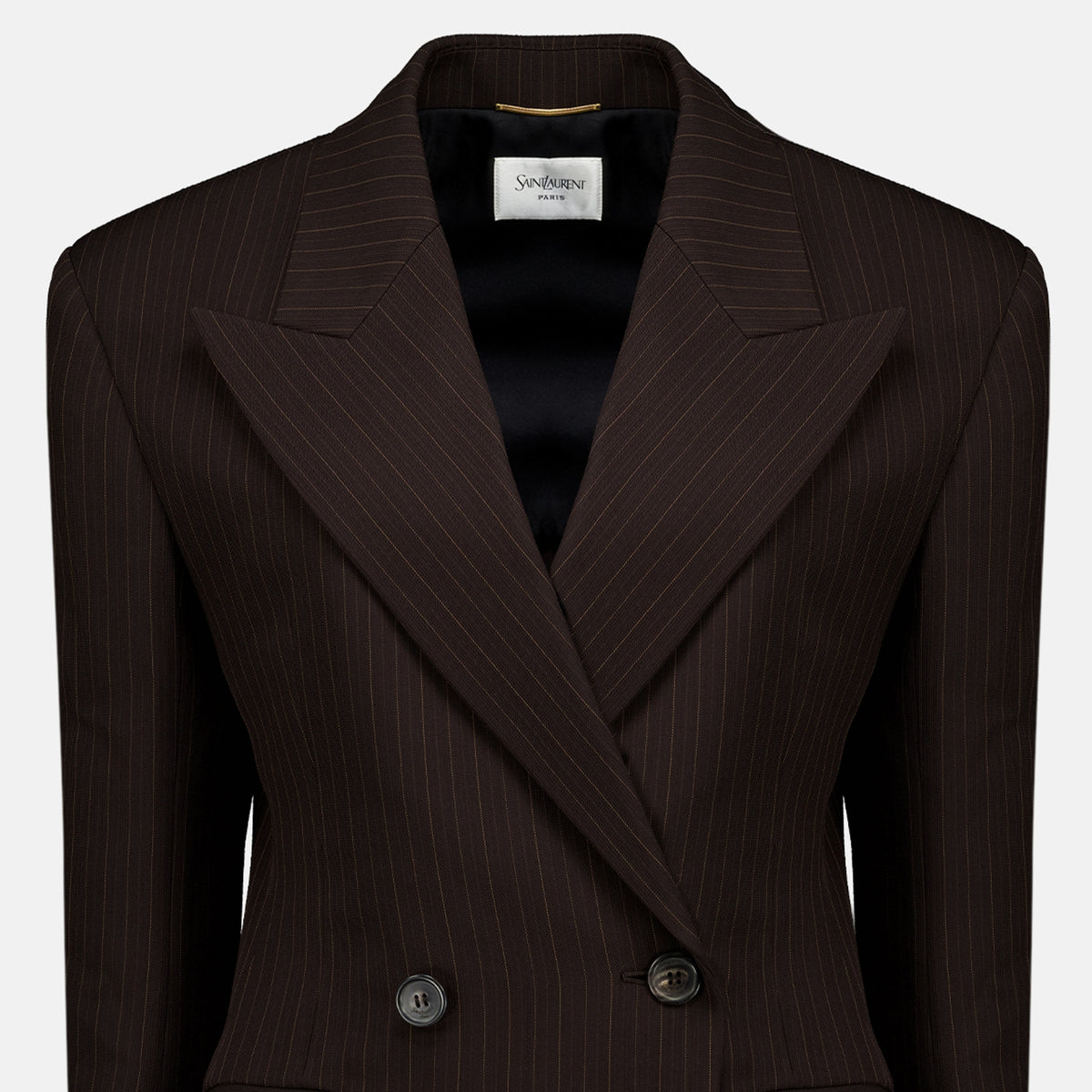 Vestes Blazer marron à rayures Saint Laurent Marron Femme