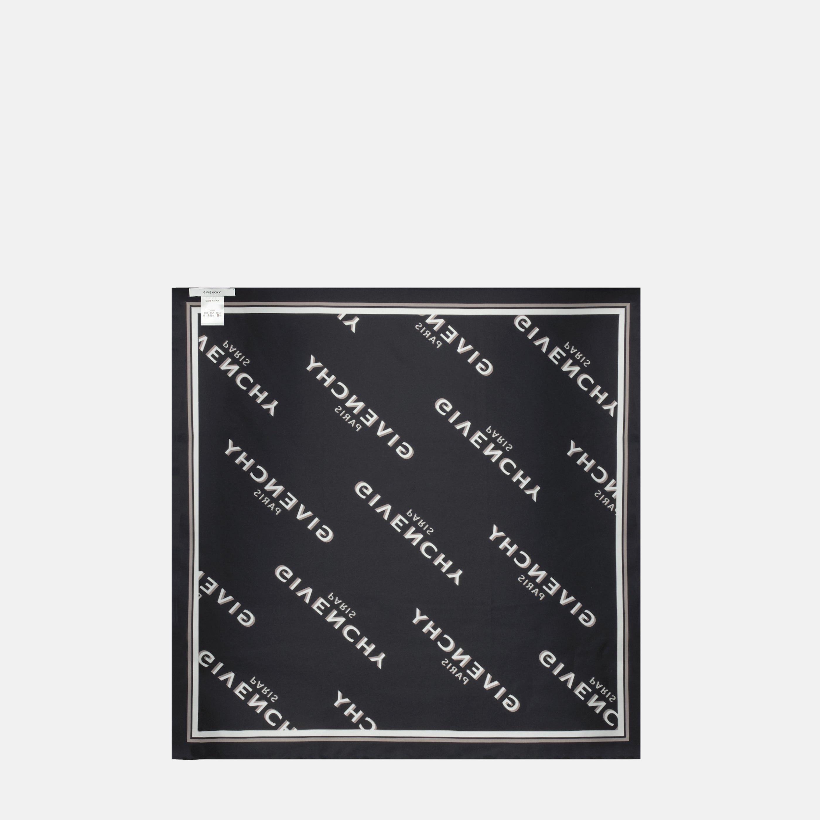 Écharpes, foulards et gants Petit carré en soie Shadow noir Givenchy Noir Femme