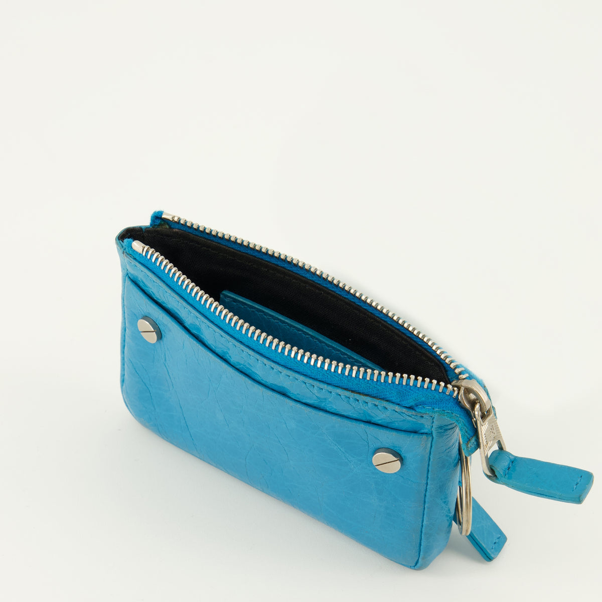 Petite maroquinerie Blauer Leder-Kartenhalter Balenciaga Bleu Homme