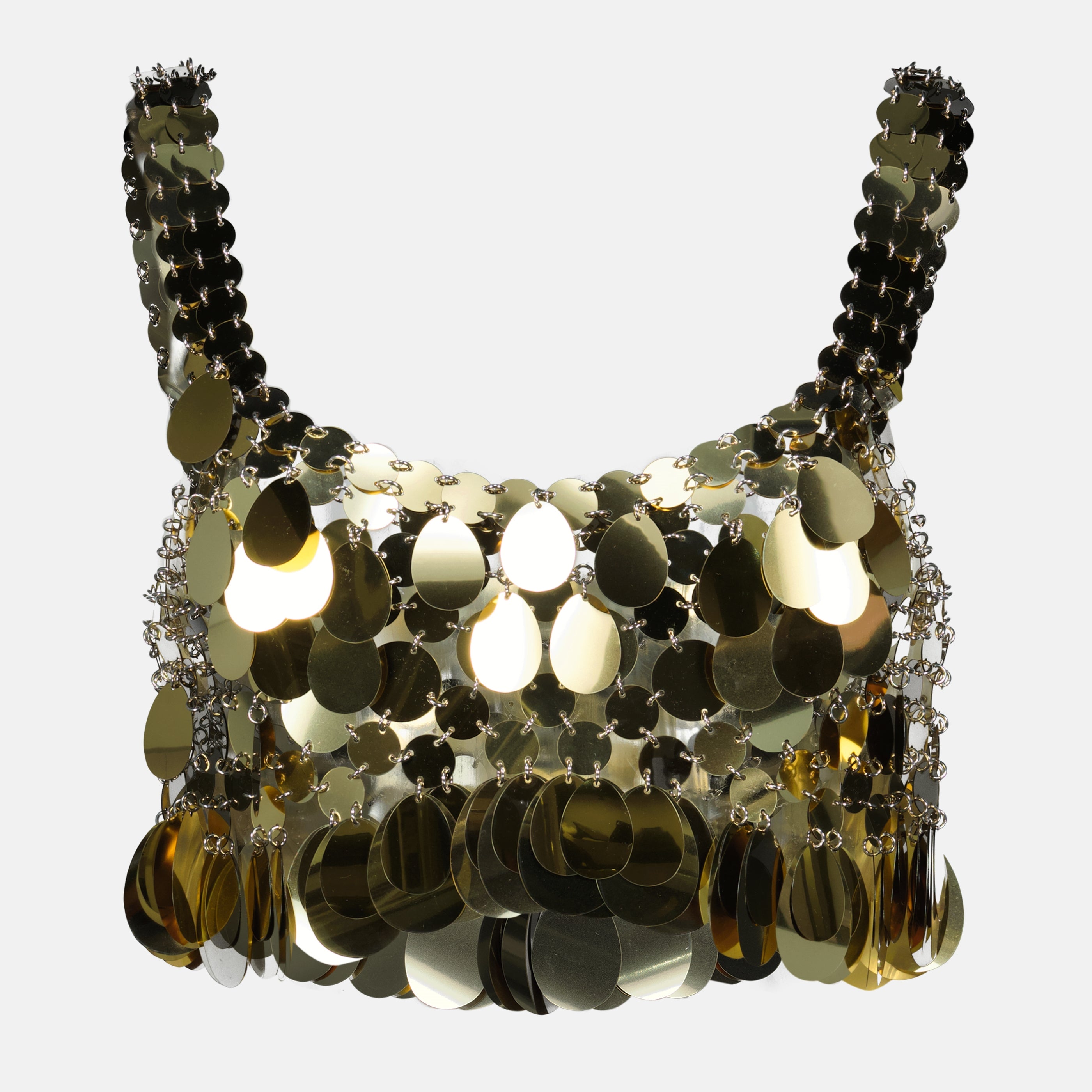 Imagen del sujetador de puntos dorados Sparkle de Rabanne para mujer - Temporada Primavera-Verano 2026 - Vista frontal