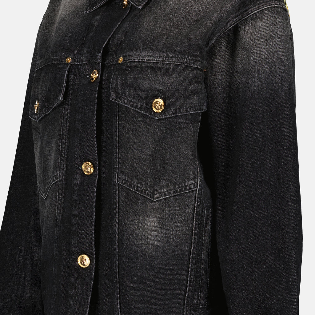 Jackets Barocco Denim Jacket Versace Black Femme