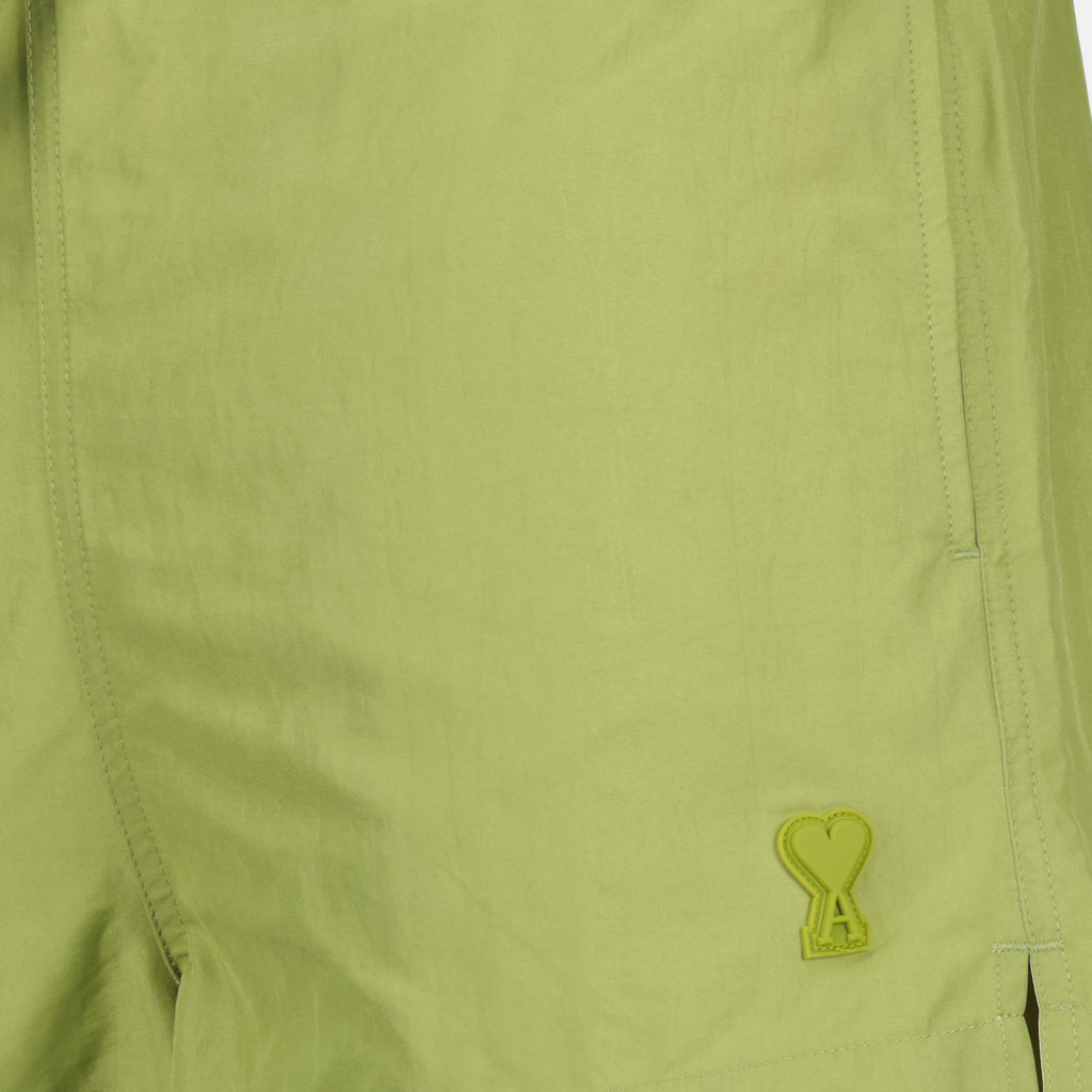 Immagine del costume da bagno verde in nylon del marchio Ami PARIS per uomo - Stagione Primavera-Estate 2026 - Vista Dettagliata 1