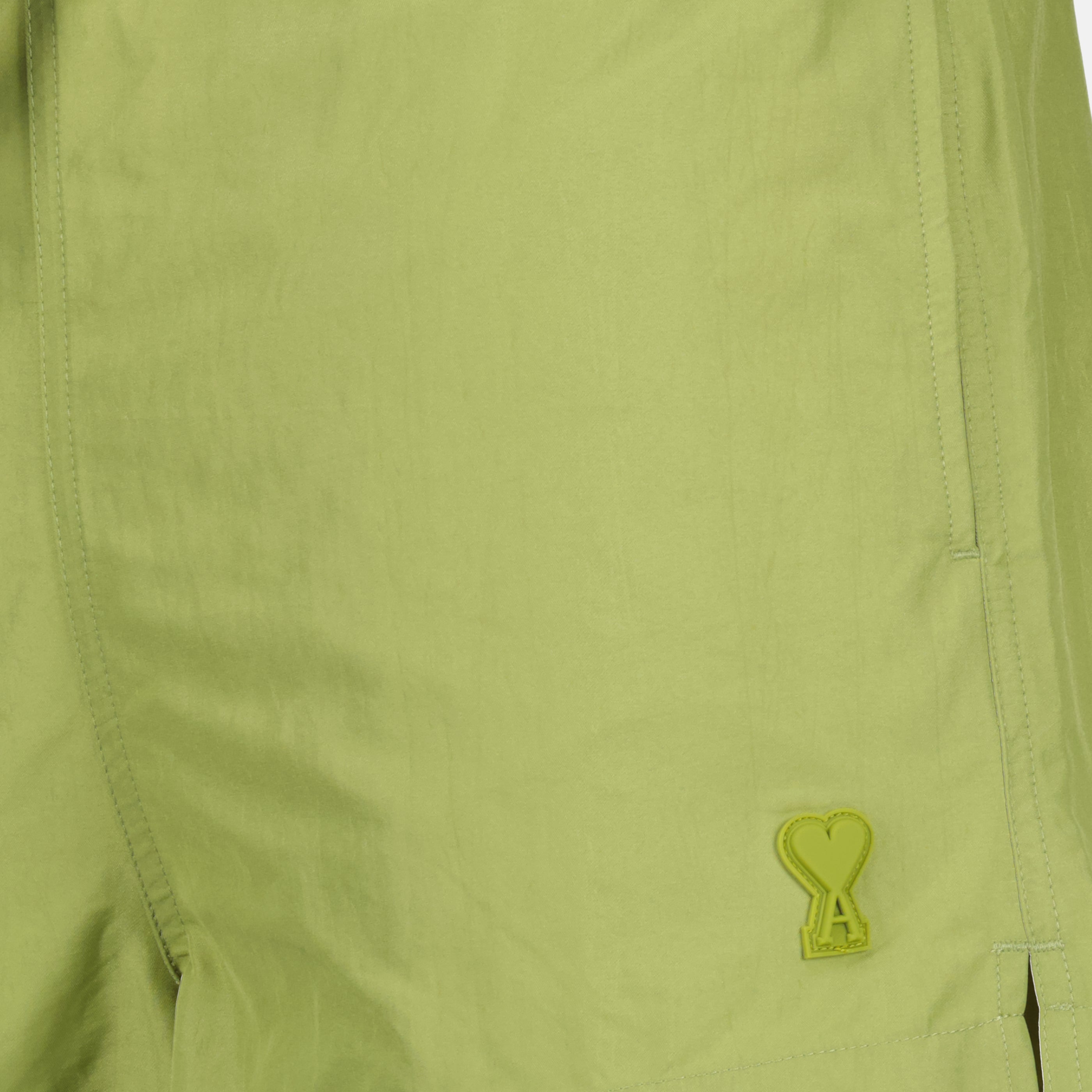 Image de l'article Maillot de bain vert en nylon de la marque Ami PARIS pour Homme - Saison Printemps-Été 2026 - Vue détaillée_1