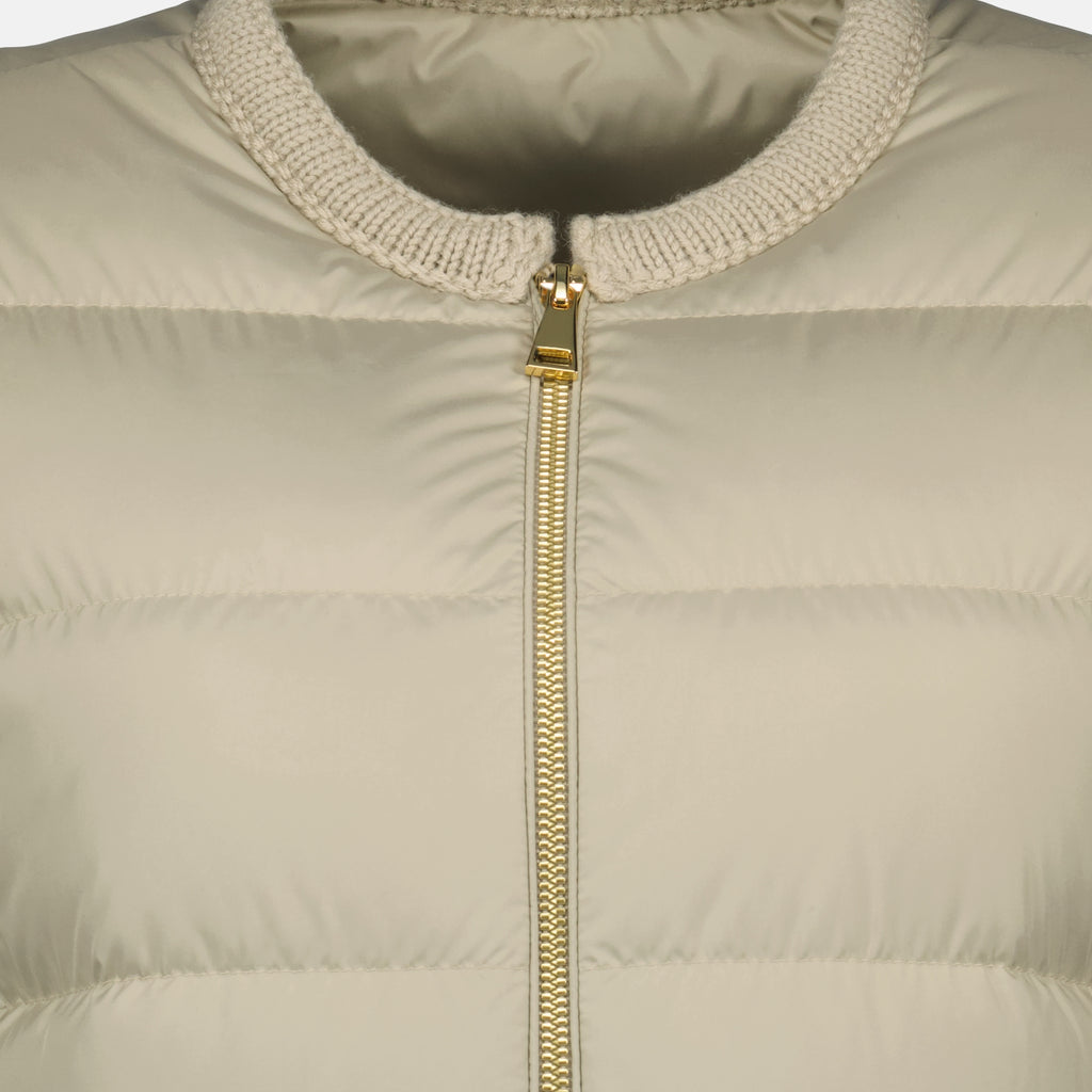 Manteaux Doudoune Mauvezin Moncler Beige Femme