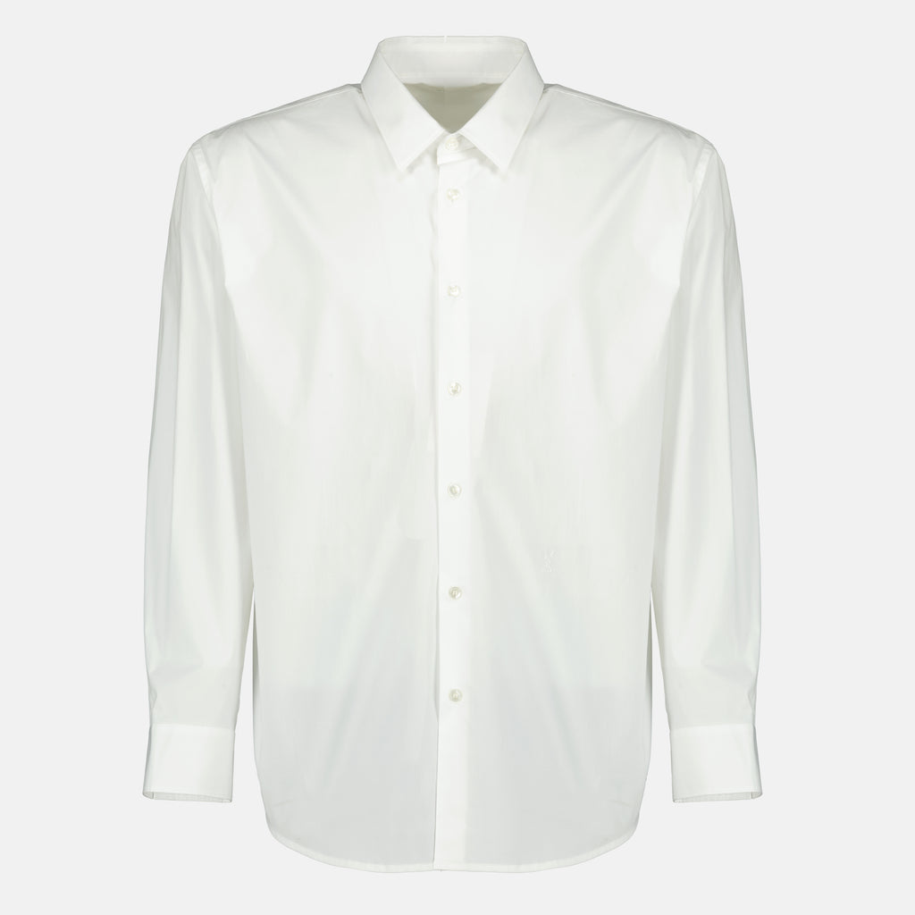 Bild des Cassandre weißen Baumwollhemdes von Saint Laurent für Herren - Frühling-Sommer 2026 - Vorderansicht