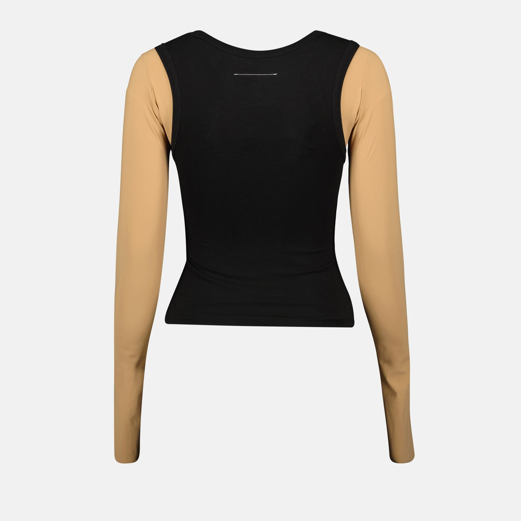 Tops Top bi - matière Mm6 Noir Femme