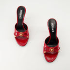 Chaussures ouvertes Mules à talon Bow Versace Rouge Femme