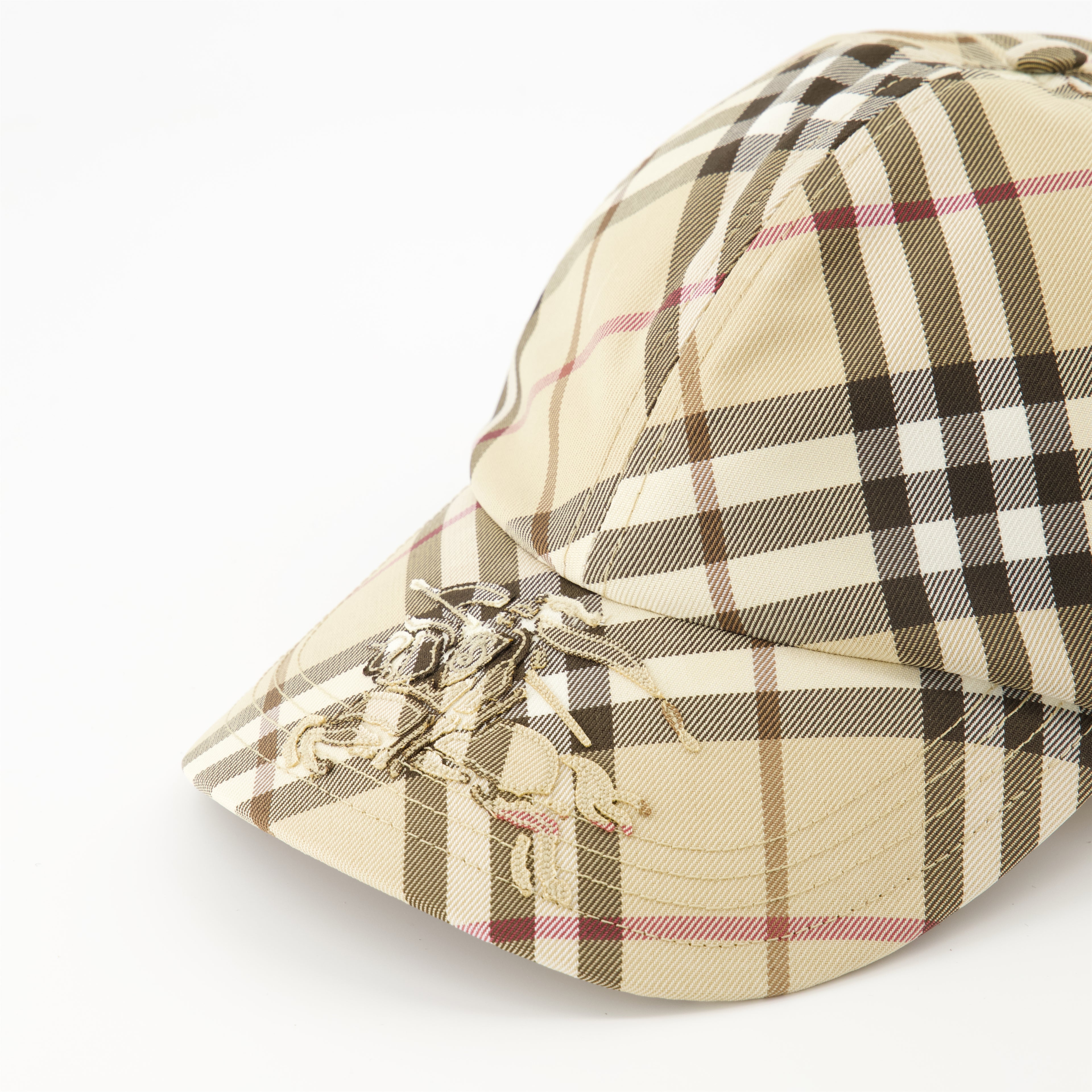 Chapeaux, casquettes et bonnets Casquette à carreaux Check Burberry Beige Unisexe