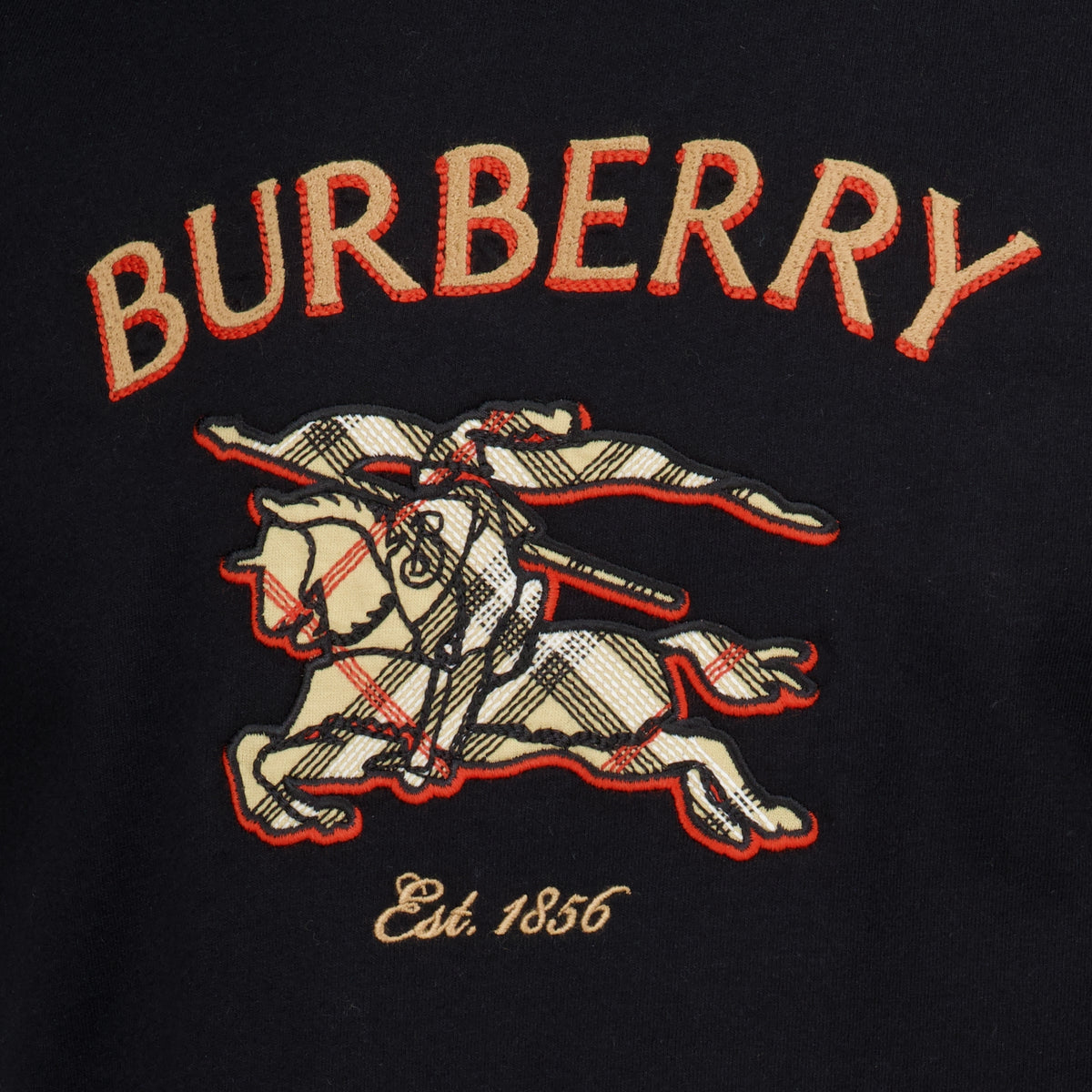 T-shirts Knight Check Black T-shirt Burberry Noir Homme