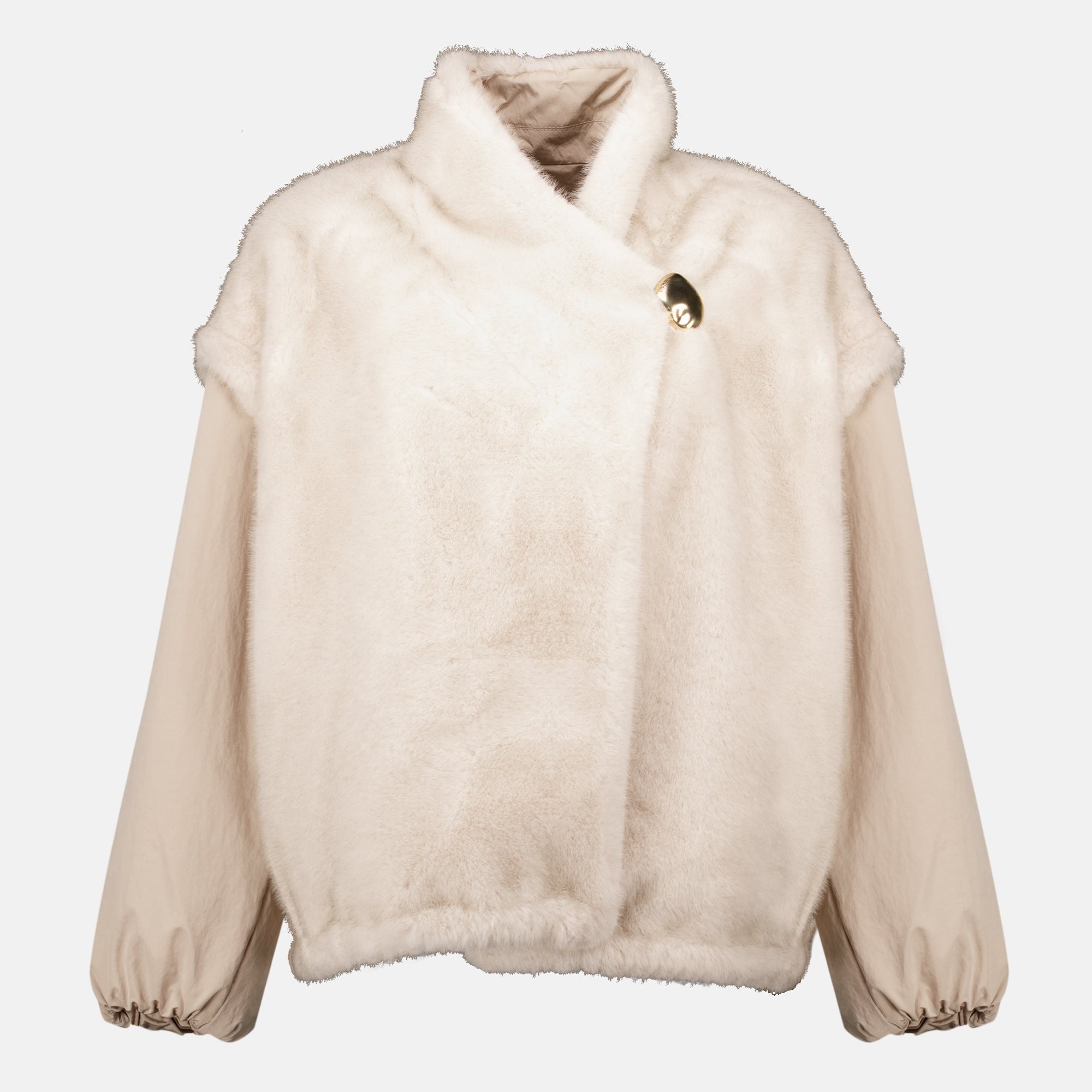Vestes Doudoune réversible 2 en 1 Chardonneret en teddy Moncler Beige Femme