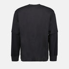 Felpe Felpa in Jersey di Cotone Sacai Grigio Homme
