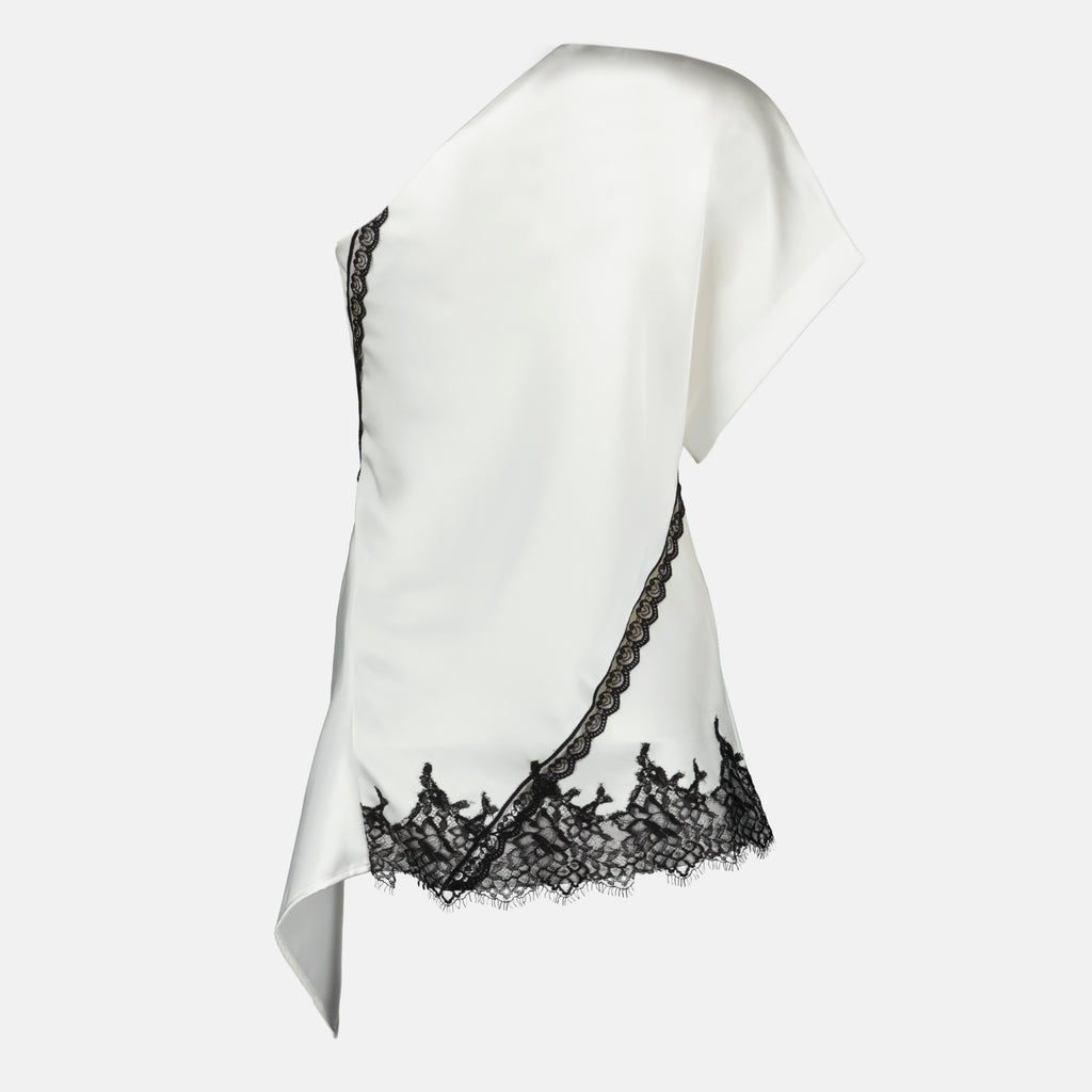 Tops Top asymétrique satiné blanc Iro Blanc Femme