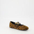 Chaussures plates 프린트 발레리나 Prada Marron Femme