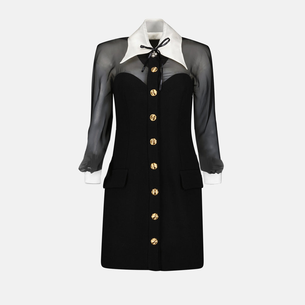 Robes Mini robe noire bustier Versace Noir Femme