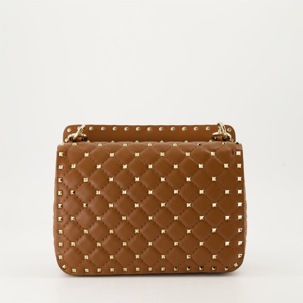 Sacs bandoulière Sac Rockstud Spike moyen Valentino Garavani Marron Femme