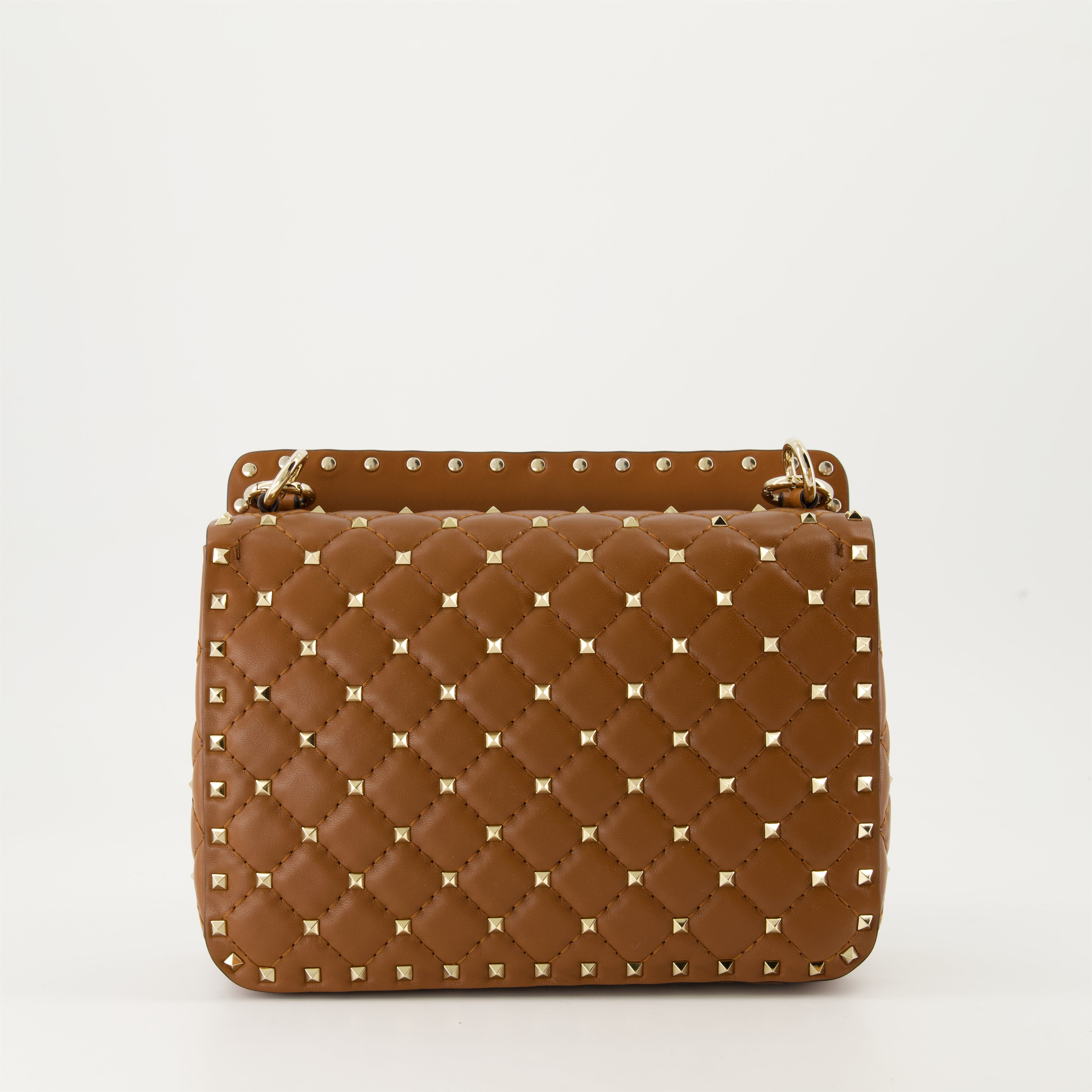 Sacs bandoulière Sac Rockstud Spike moyen Valentino Garavani Marron Femme