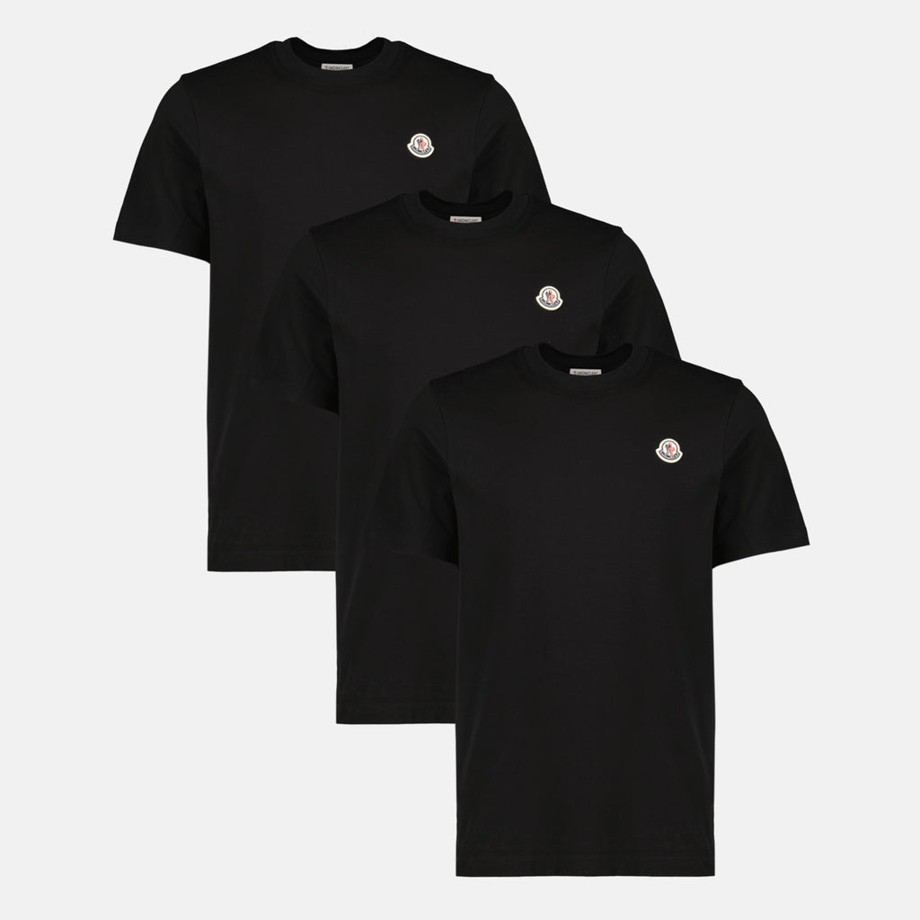 T-shirts Lot de 3 t-shirt à logo Moncler Noir Homme