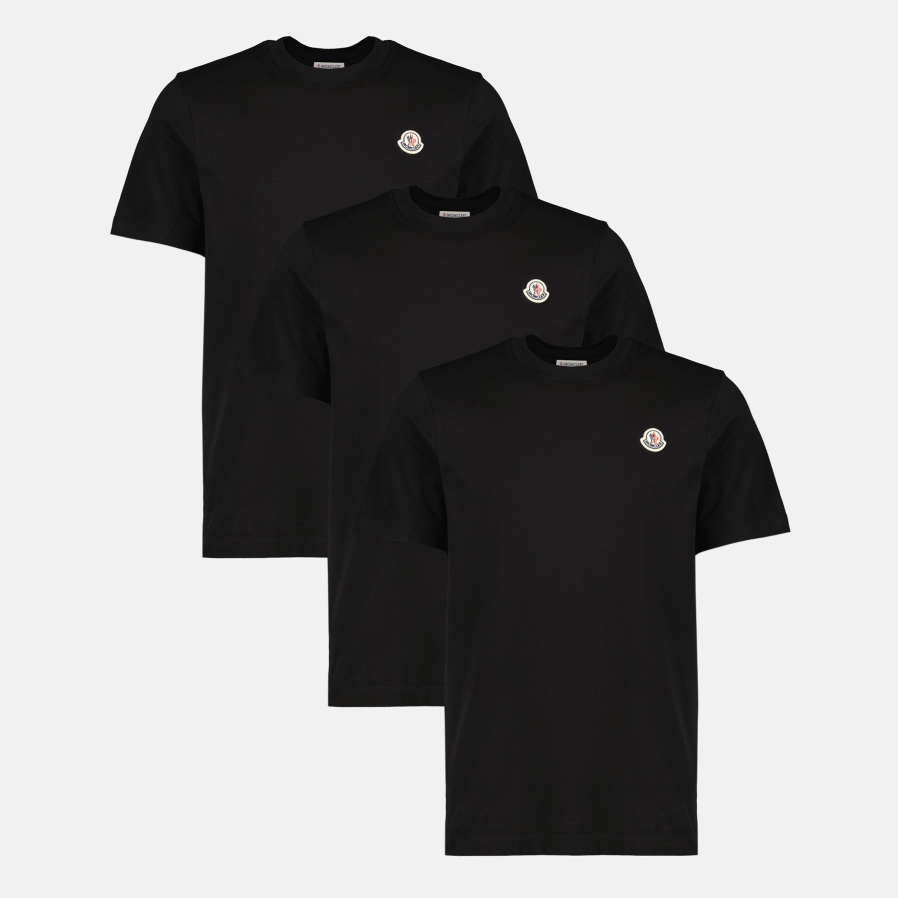 T-shirts Lot de 3 t-shirt à logo Moncler Noir Homme