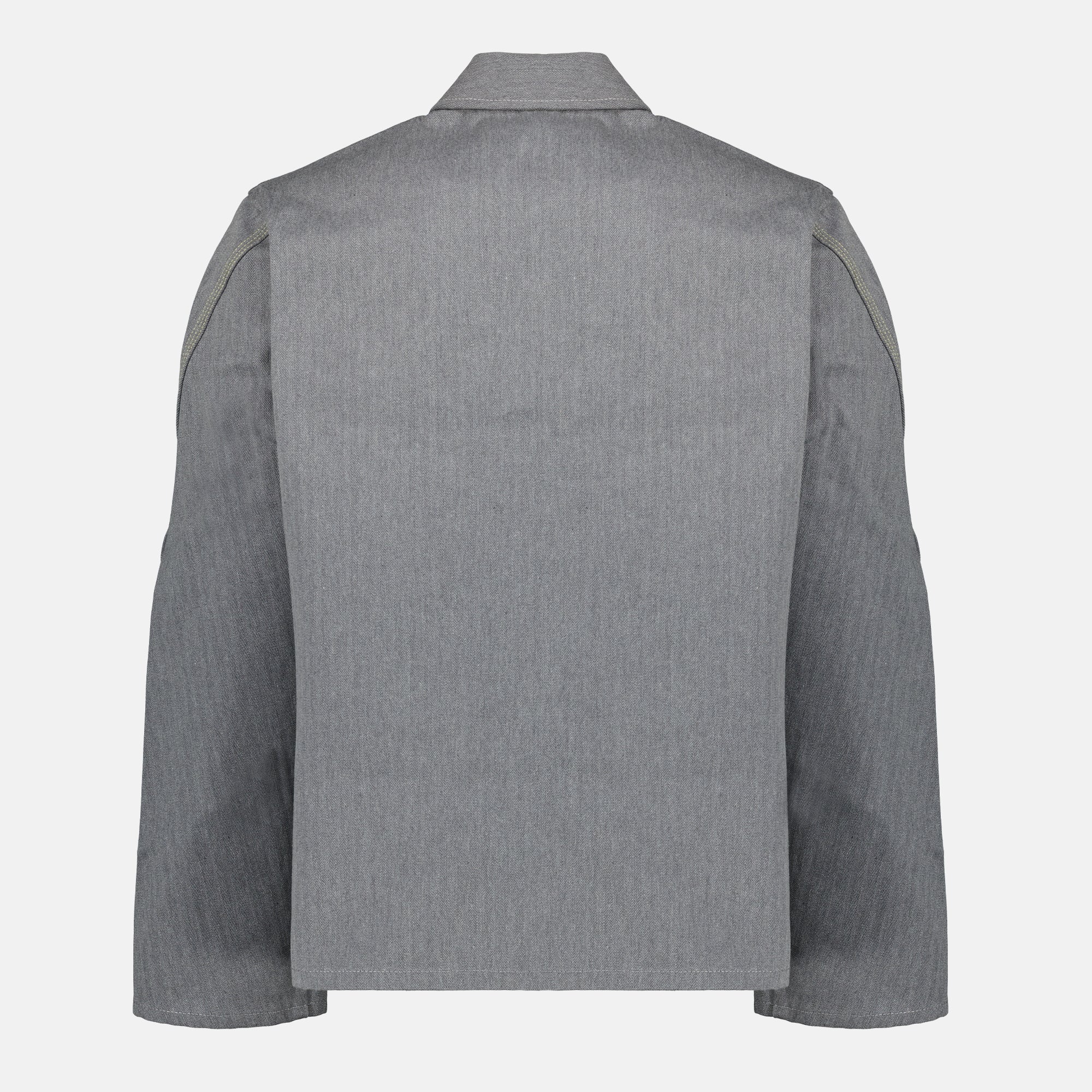 Image de l'article Veste à chevrons en denim gris de la marque Givenchy pour Homme - Saison Printemps-Été 2026 - Vue de Dos