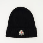 Gorras, sombreros y gorros Bonnet en laine à logo Moncler Negro Homme