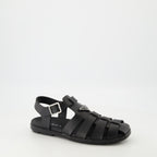 Scarpe aperte Sandali Neri in Gomma Prada Nero Homme