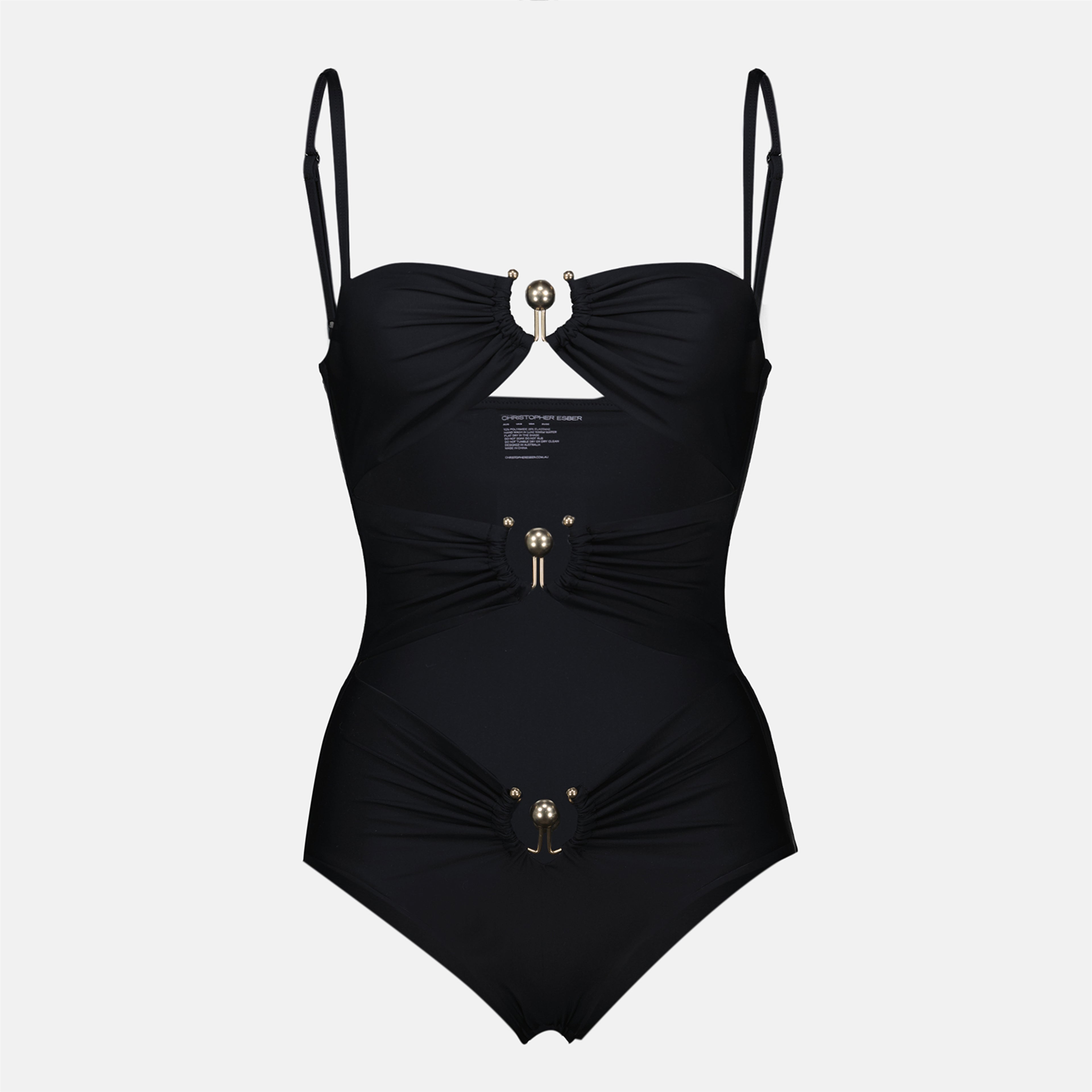 Beachwear Maillot une pièce Christopher Esber Noir Femme
