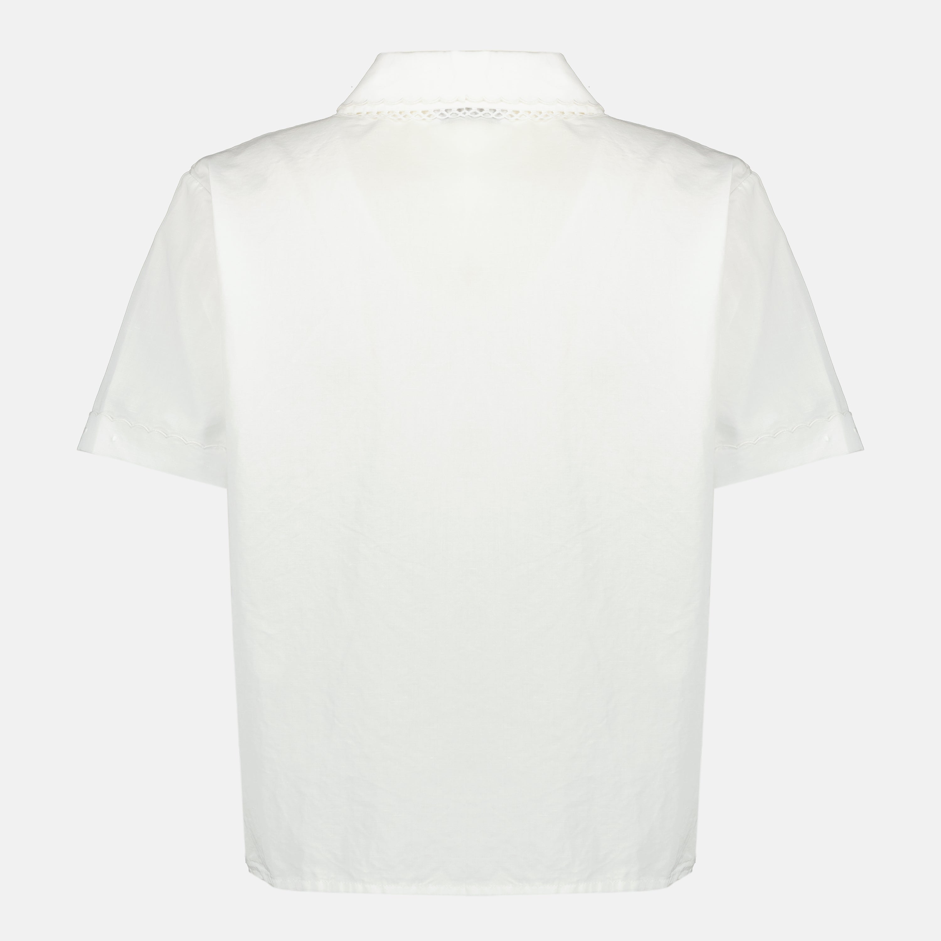 Image de l'article Chemise blanche en popeline de la marque Miu Miu pour Femme - Saison Printemps-Été 2026 - Vue de Dos